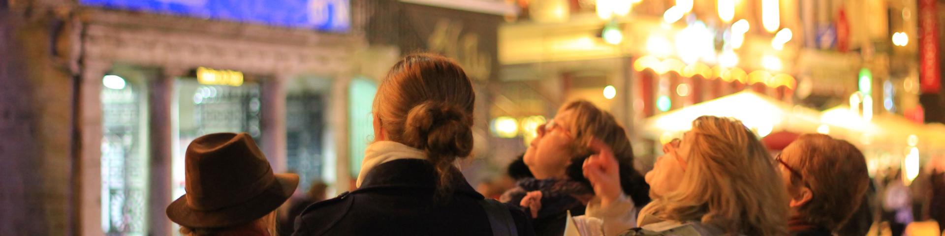 Guided night tour of the Grand'Place in front of the Théâtre du Nord
