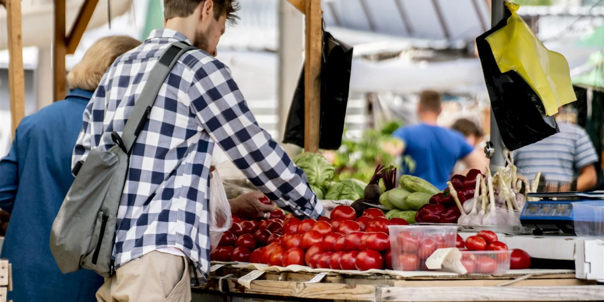 marché choix des légumes